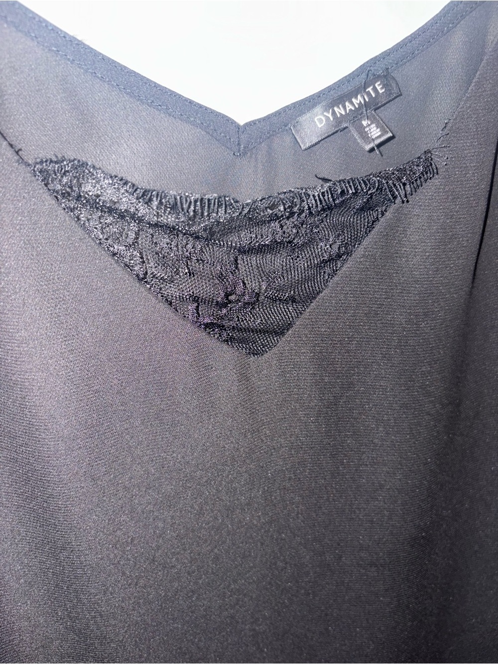DYNAMITE BLACK LACE DETAIL CAMISOLE - Picture 3 of 7
